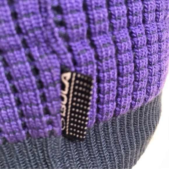 Women’s Bula winter hat. Knitted acrylic, purple. - Picture 2 of 5